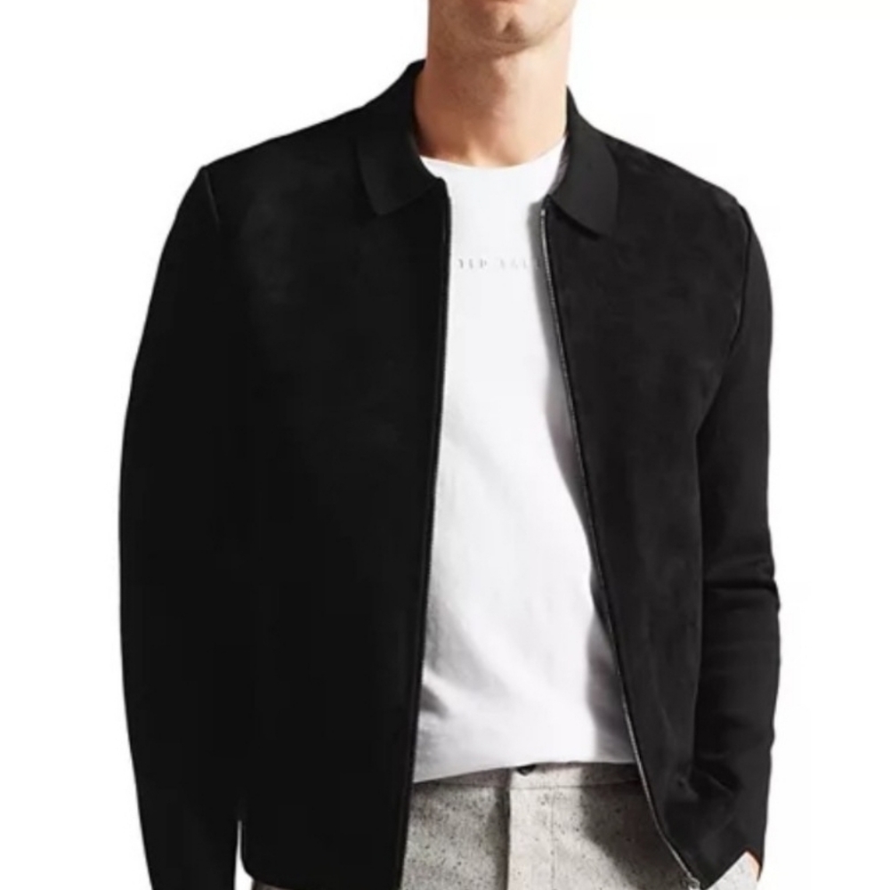 TED BAKER Suede Zip Up